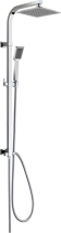 Mereo Sprchový set Quatro s tyčí, hadicí, ruční a talíř. hranatou sprchou, šedá CBQ60101SPN