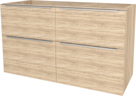 Mereo Mailo, koupelnová skříňka 121 cm, chrom madlo, Multidecor, Dub Bardolino CN593SDBAR