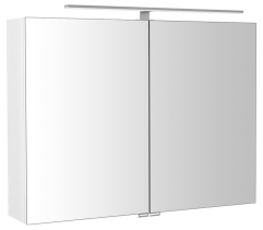 Sapho RIWA galerka s LED osvětlením, 81x70x17cm, bílá lesk RIW080-0030