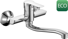 Bruckner BARON ECO 3, 8 l/min, nástěnná baterie, chrom 612.015.11