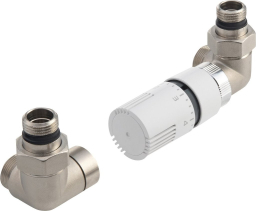 Aqualine ECO připojovací sada termostatická, pravá, nikl/bílá CP9912RS