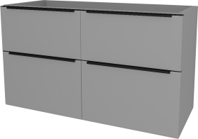 Mereo Mailo, koupelnová skříňka 121 cm, černé madlo, Multidecor, Šedý Supermat CN593SBSEDA