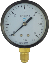 Klum Tlakoměr 100 mm, 0 - 16bar, spodní vývod 1/2" PR3025
