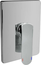 Mereo Sprchová podomítková baterie bez přepínače, Mada, Mbox, hranatý kryt, chrom CBQ60105MC