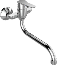 Mereo Dřezová nástěnná baterie , 100 mm, s ramínkem trubkovým ø 18 mm - 300 mm, chrom CB301A06Z