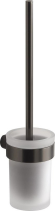 Gedy PIRENEI WC štětka závěsná, mléčné sklo, gun metal PI330381