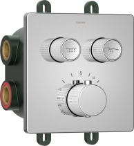 Sapho SMART SELECT podomítková sprchová termostatická baterie, box, 2 výstupy, chrom RP042