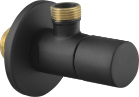 Sapho Rohový ventil kulatý, 1/2"x 3/8", černá mat SL015
