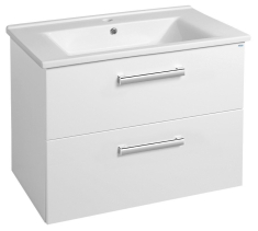 Aqualine VEGA umyvadlová skříňka 72x57, 6x43, 6cm, 2x zásuvka, bílá VG073