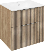 Sapho CIRASA umyvadlová skříňka 59, 2x64x46cm, dub alabama strip CR601-2322