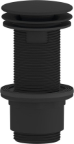 Sapho Umyvadlová výpust 5/4“, neuzavíratelná, velká zátka, 10-80mm, ABS/černá mat CV1232B