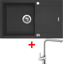 Granitový dřez Sinks LINEA 780 XC Granblack + Elka G4630XC