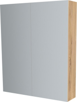 Mereo Koupelnová skříňka zrcadlová 60 cm, galerka, 2 x dvířka, Multidecor, Ořech Pacifik přírodní CN798G62OPP2