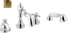 Sapho VIENNA čtyřprvková baterie na okraj vany s retro hubicí, bronz VO930BR