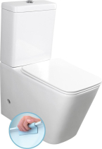 Sapho PORTO WC kombi, Rimless, spodní/zadní odpad, bílá PC102WR