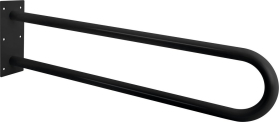 Sapho HANDICAP opěrné pevné madlo tvar U 600mm, černá mat XH538B