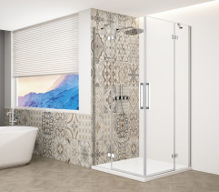 Gelco TRINITY CHROME obdélníkový sprchový kout 1100x1000mm, rohový vstup, čiré sklo GT2210-11C-CH