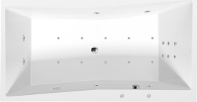 Polysan QUEST HYDRO-AIR hydromasážní vana, 180x100x49cm, bílá 78511HA