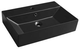 Isvea SISTEMA keramické umyvadlo 60x42cm, černá mat 10SF50060-2N