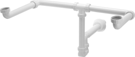 Bruckner MOSQUITO umyvadlový sifon pro dvojumyvadlo, 5/4", DN40, bílá 151.130.0