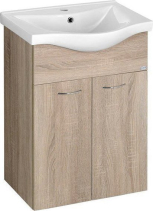 Aqualine KERAMIA FRESH umyvadlová skříňka 51, 1x74x34cm, dub platin 50058