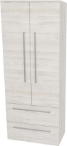 Mereo Bino, koupelnová skříňka vysoká 163 cm, dvojitá, Multidecor, White Loft Pine CN699WLP1