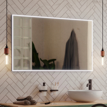 Nimco OBDELNÍKOVÁ - OSTRÉ ROHY Černé LED zrcadlo 800x700 ZPC 13003-90