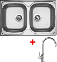 Nerezový dřez Sinks CLASSIC 800 DUO V+VITALIA CL800VVICL