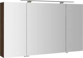 Sapho MIRRÓ galerka s LED osvětlením, 3x dvířka, 120x70x16cm, borovice rustik MC121-0016