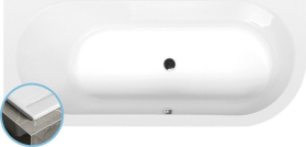 Polysan ASTRA L SLIM asymetrická vana 165x80x48cm, bílá 33611S