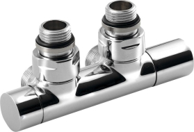 Sapho TWIN připojovací sada ventilů pro středové připojení, chrom CP401S