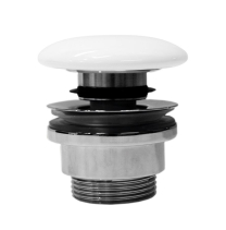 GSI GSI umyvadlová výpust 5/4“, click-clack, keramická zátka, 5-65mm, bílá ExtraGlaze PCS11
