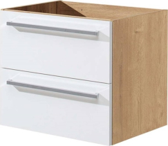 Mereo Bino, koupelnová skříňka 61 cm, bílá/dub CN670S