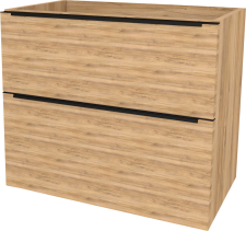 Mereo Mailo, koupelnová skříňka 61 cm, černé madlo, Multidecor, Ořech Pacifik přírodní CN590SBOPP2