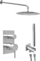Sapho MINIMAL podomítkový sprchový set s pákovou baterií, 2 výstupy, nerez mat MI042-01