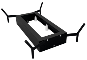 Polysan REDUTA konstrukce pro vanu 171x81cm, černá mat 72820B
