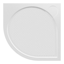 Gelco ARCA sprchová vanička z litého mramoru, čtvrtkruh 80x80cm, R550, bílá PA558