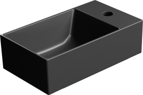 GSI KUBE X keramické umývátko 40x23cm, pravé/levé, černá mat 9484126