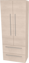 Mereo Bino, koupelnová skříňka vysoká 163 cm, dvojitá, Multidecor, Dub Patinovaný CN699DUP1