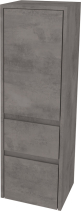 Mereo Opto koupelnová skříňka vysoká 125 cm, levé otevírání, Multidecor, Beton tmavě šedý CN995LBET2