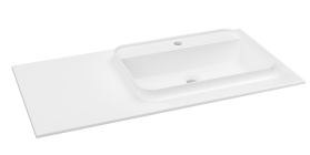 Sapho BRAHEA umyvadlo 101x51, 5cm (30+70cm), pravé, bílá mat BL101-70R