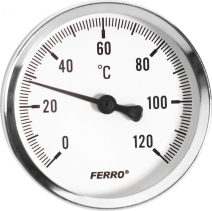 Novaservis Teploměr 100mm 1/2"AXIALNÍ 0-120°C T100120A