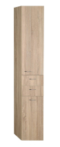 Aqualine ZOJA/KERAMIA FRESH skříňka vysoká s košem 35x184x29cm, dub platin 51232