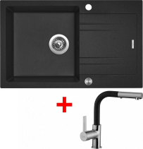 Granitový dřez Sinks LINEA 780 Granblack+ENIGMA S GR LI78030ENSGR