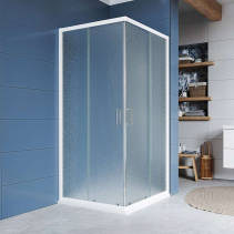 Mereo Sprchový kout, Kora, čtverec, 90 cm, bílý ALU, sklo Grape CK34101Z