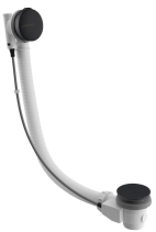 Polysan Vanová souprava s bovdenem, délka 775mm, zátka 72mm, černá mat 71681B