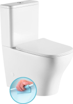 Sapho BELLO WC kombi, Rimless, spodní/zadní odpad, bílá PC103WR