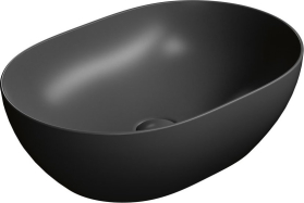 GSI PURA keramické umyvadlo na desku, 50x35cm, černá mat 886026