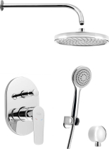 Aqualine LOTTA podomítkový sprchový set s pákovou baterií, 2 výstupy, chrom LT743