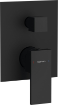 Sapho CUBEMIX podomítková sprchová baterie, 2 výstupy, černá mat CM042B